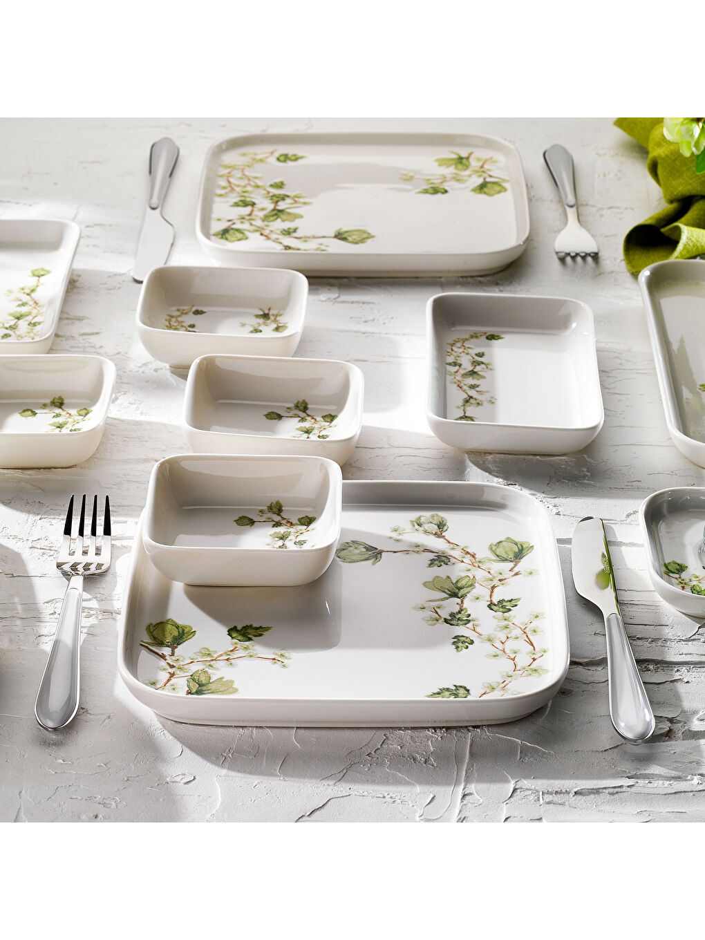 Luca Kahvaltı Takımı 32 Parça-Yeşil-1