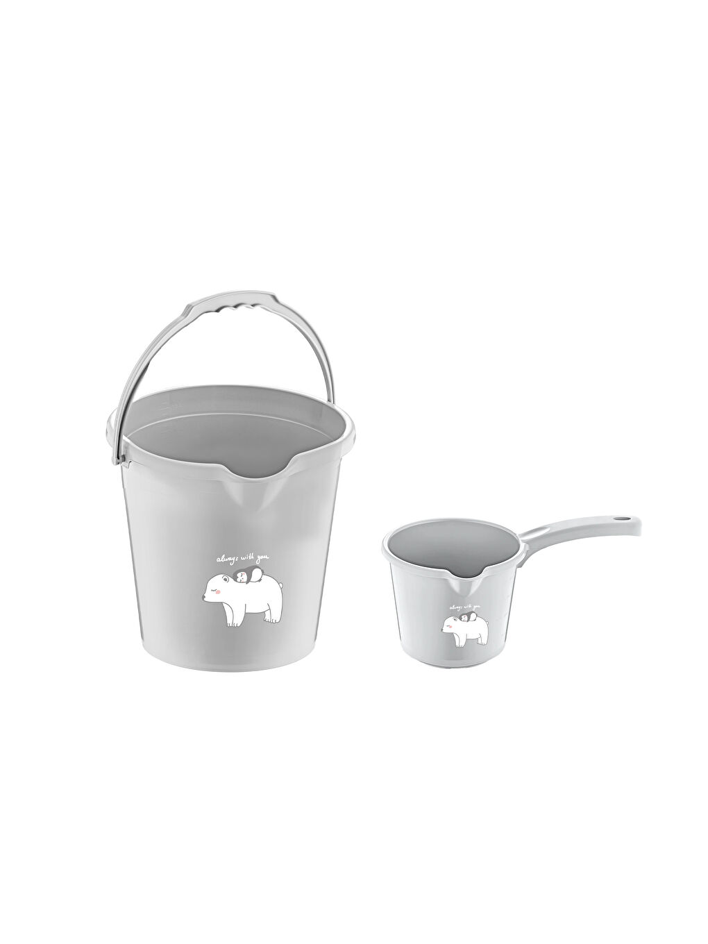 922 Kova & Maşrapa Set Mat Gri-1