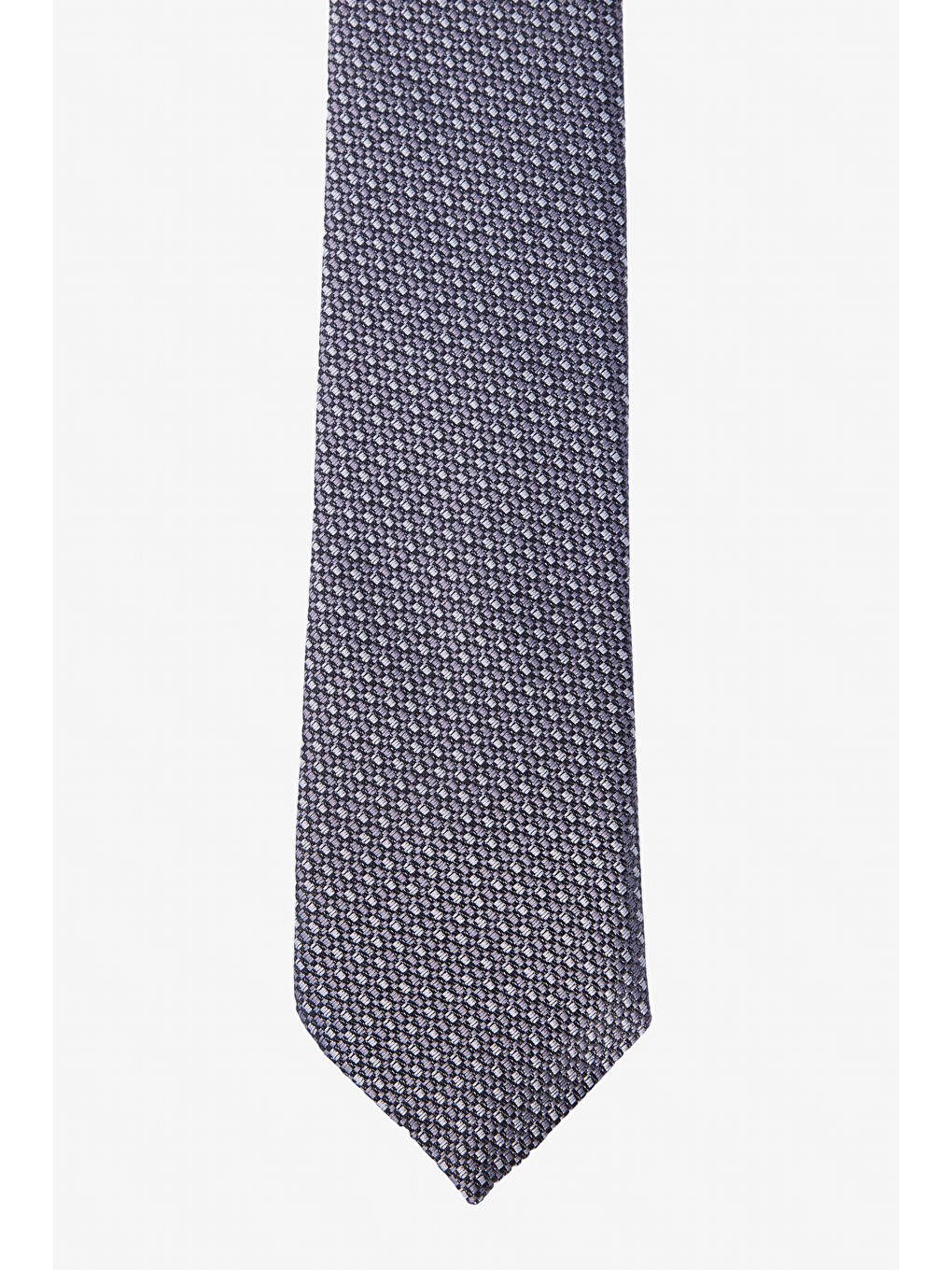 Erkek Siyah-Gri Desenli İnce Kravat-1