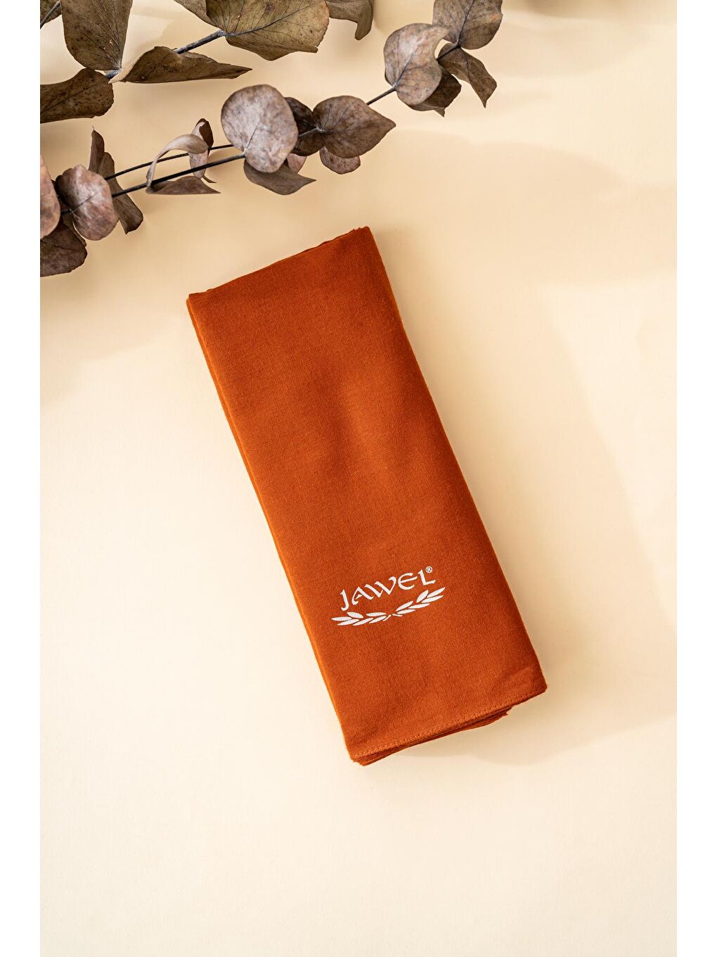 Kahverengi Kadın Tesettür %100 Pamuklu Vual Şal Tarçın-1