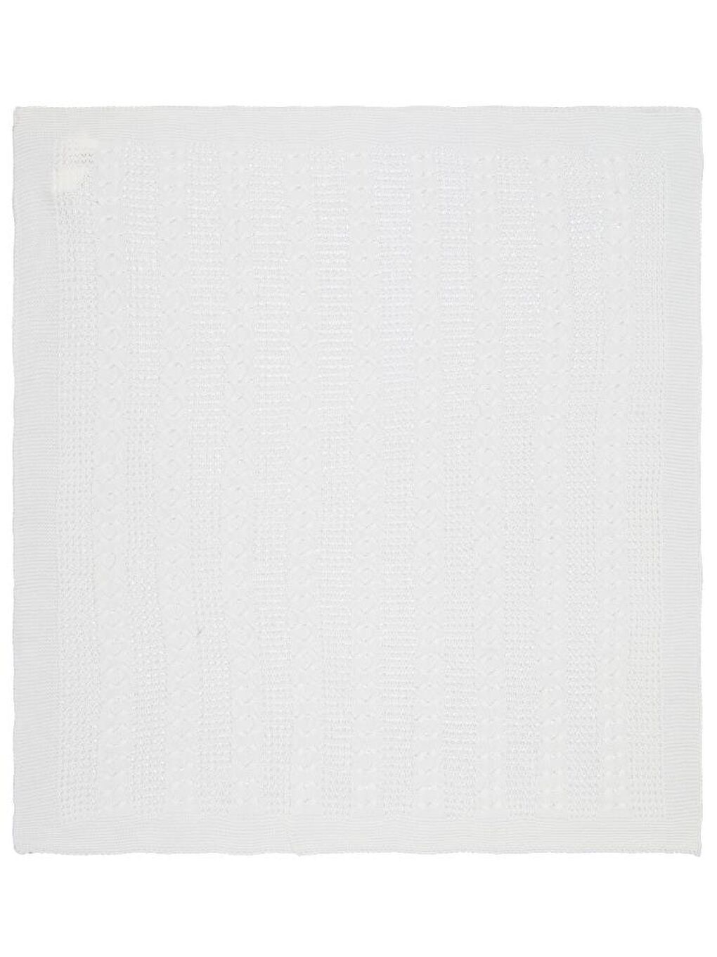Baby Saç Örgülü Düz Battaniye - Ekru Standart-1
