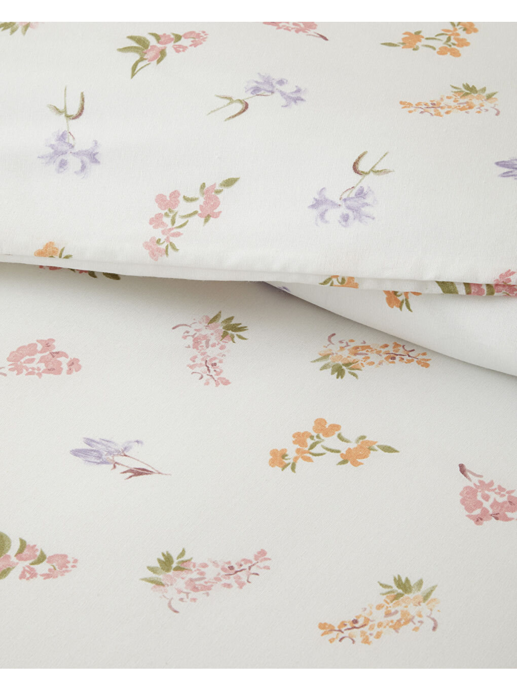 Wisteria Kolay Ütülenir Çift Kişilik Nevresim Seti 200x220 cm Lila-Turuncu-2