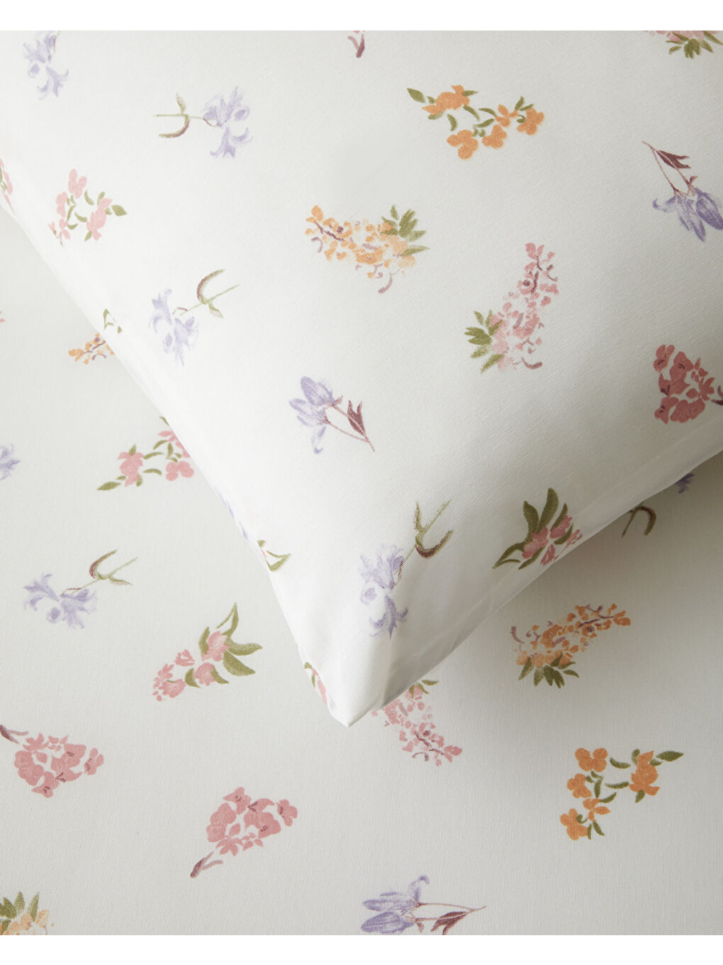 Wisteria Kolay Ütülenir Çift Kişilik Nevresim Seti 200x220 cm Lila-Turuncu-3