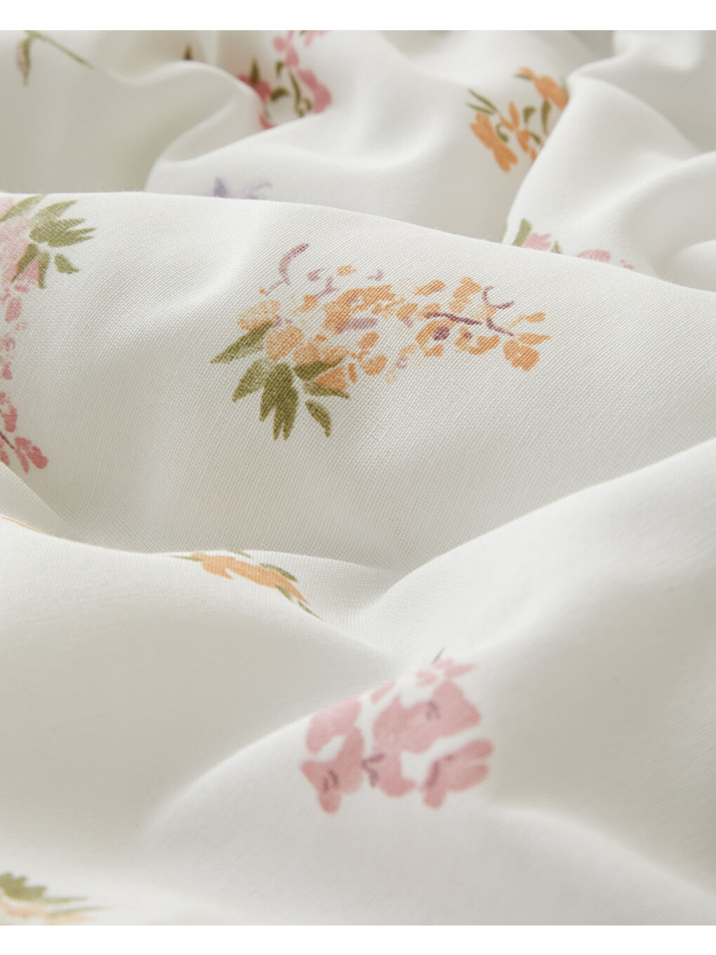 Wisteria Kolay Ütülenir Çift Kişilik Nevresim Seti 200x220 cm Lila-Turuncu-4