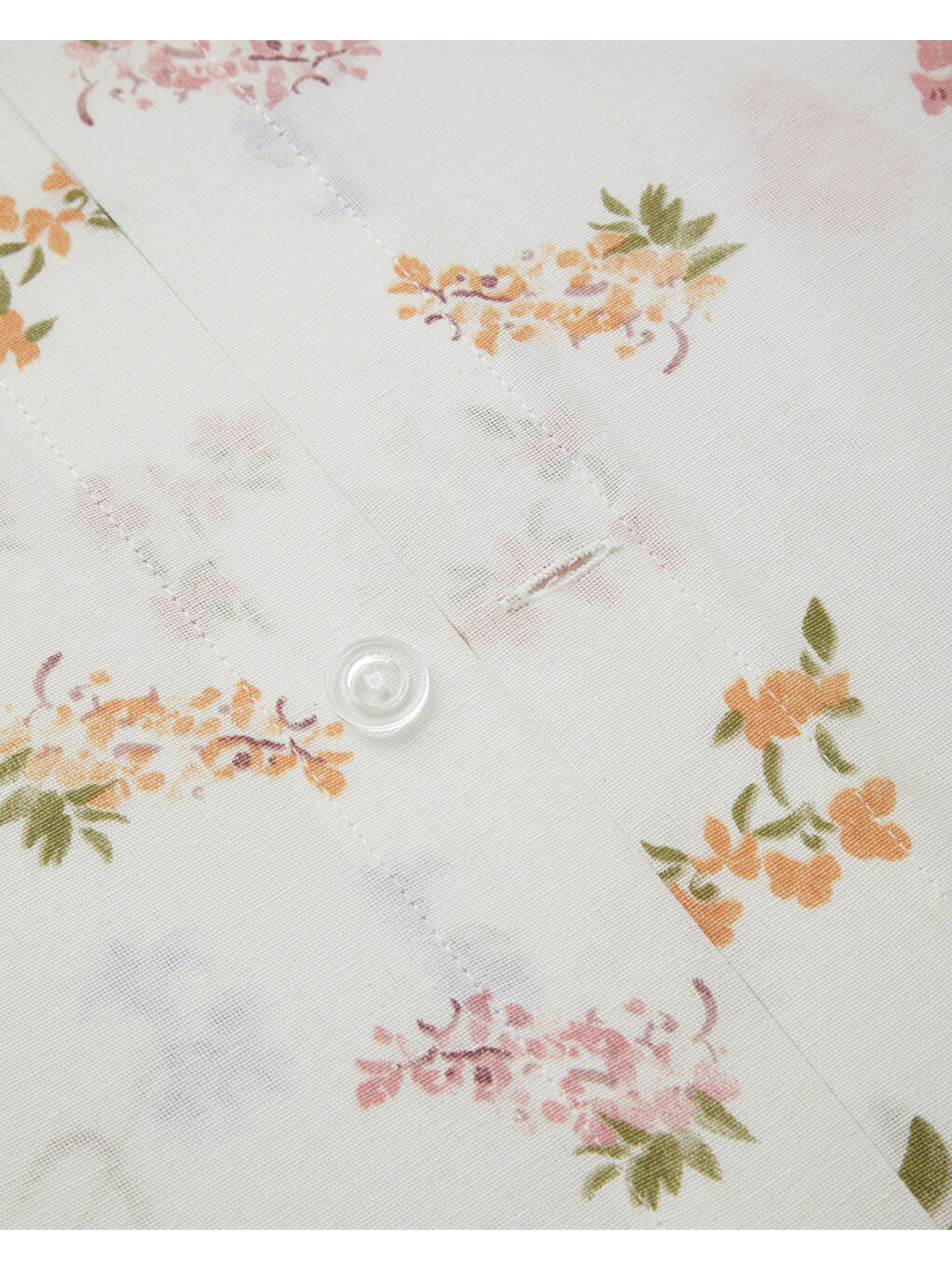 Wisteria Kolay Ütülenir Çift Kişilik Nevresim Seti 200x220 cm Lila-Turuncu-5