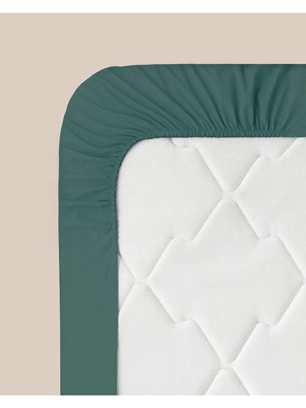 Yeşil Novella Premium Soft Pamuk King Size Lastikli Çarşaf 180x200 cm Koyu Seledon-6