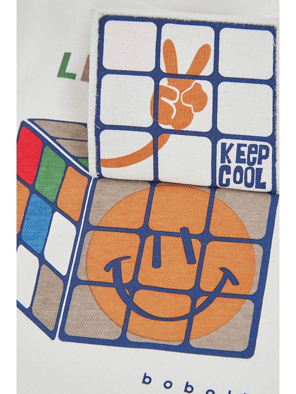 Küp Desenli Tshirt 2 Yaş-6 Yaş Beyaz-3