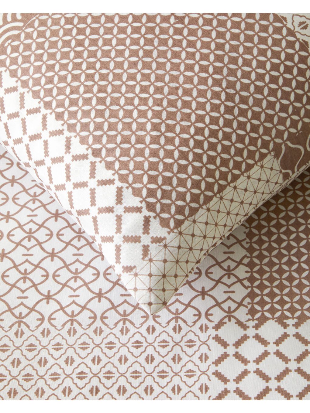 Chain Patch Kolay Ütülenir Çift Kişilik Nevresim Takımı 200x220 cm Turuncu-4