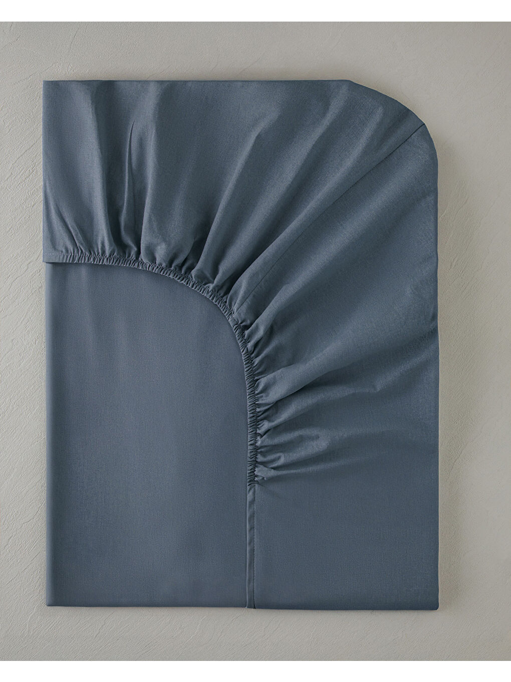 Novella Premium Soft Pamuk King Size Lastikli Çarşaf 180x200 cm Denim Mavi