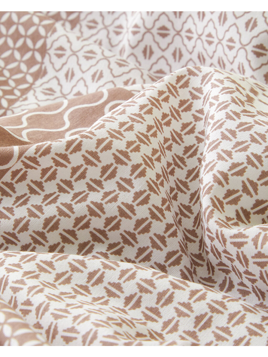 Chain Patch Kolay Ütülenir Çift Kişilik Nevresim Takımı 200x220 cm Turuncu-5