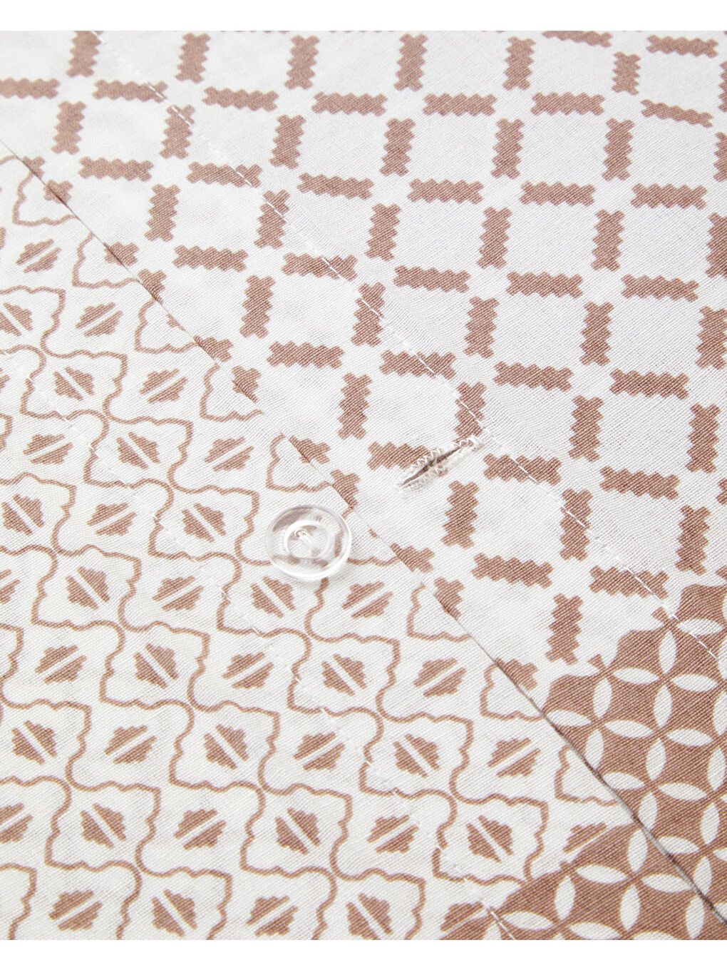 Chain Patch Kolay Ütülenir Çift Kişilik Nevresim Takımı 200x220 cm Turuncu-6