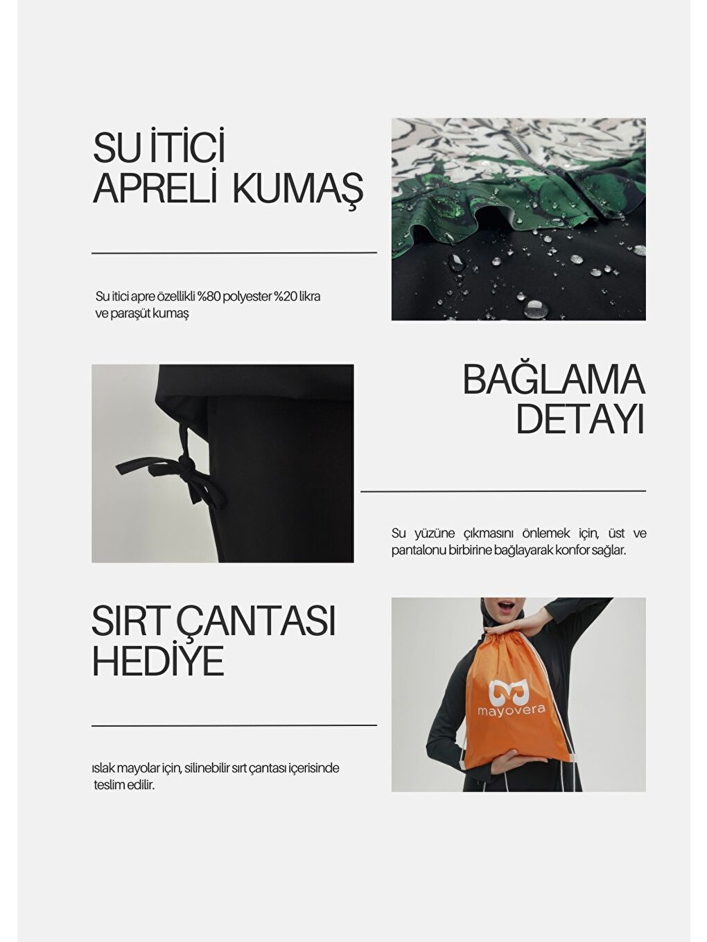 Beyaz Zürafa Paraşüt Tesettür Mayo-5