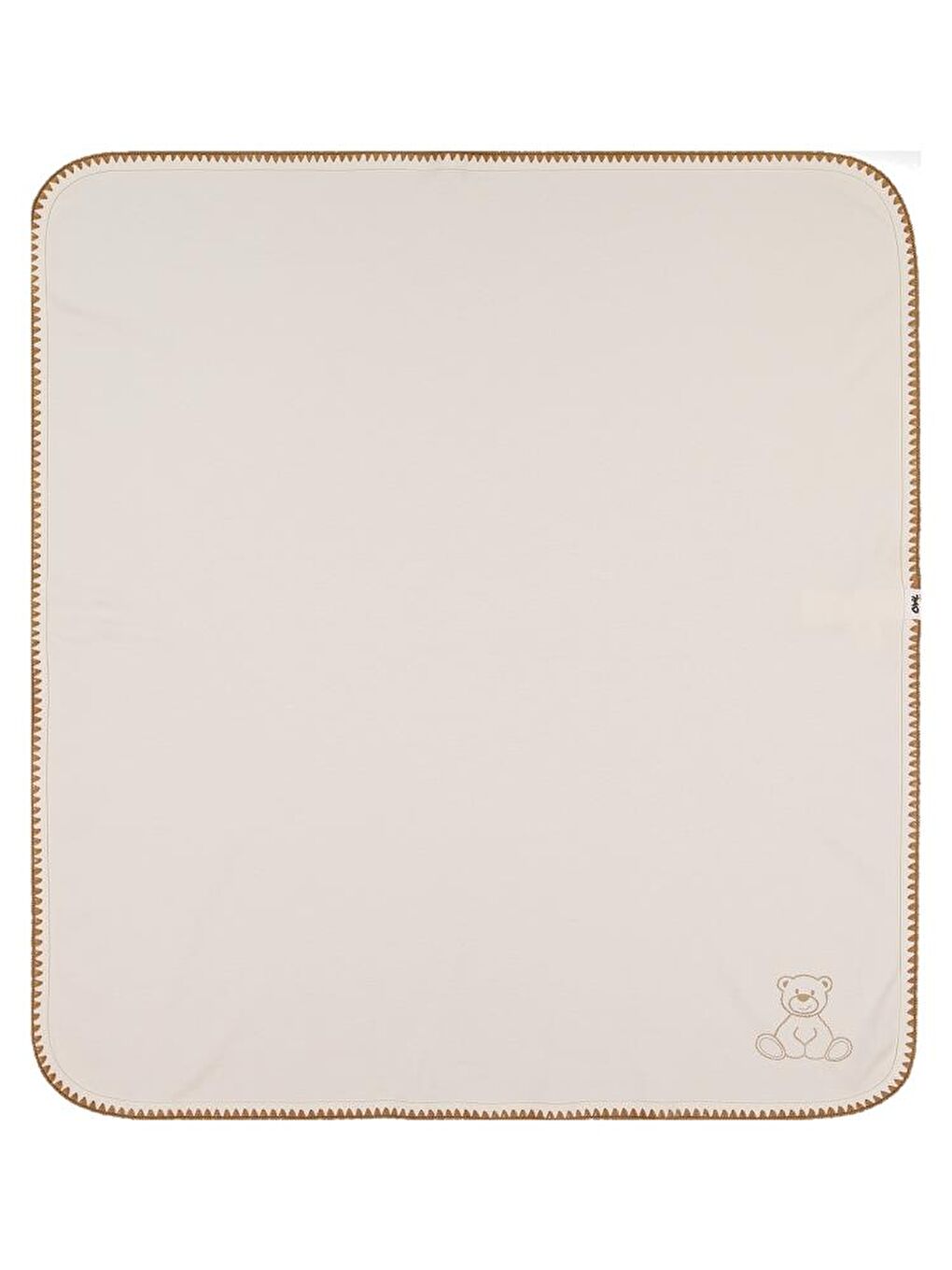 Bej Baby Ayıcık Baskılı Battaniye - Fil Dişi Standart-1