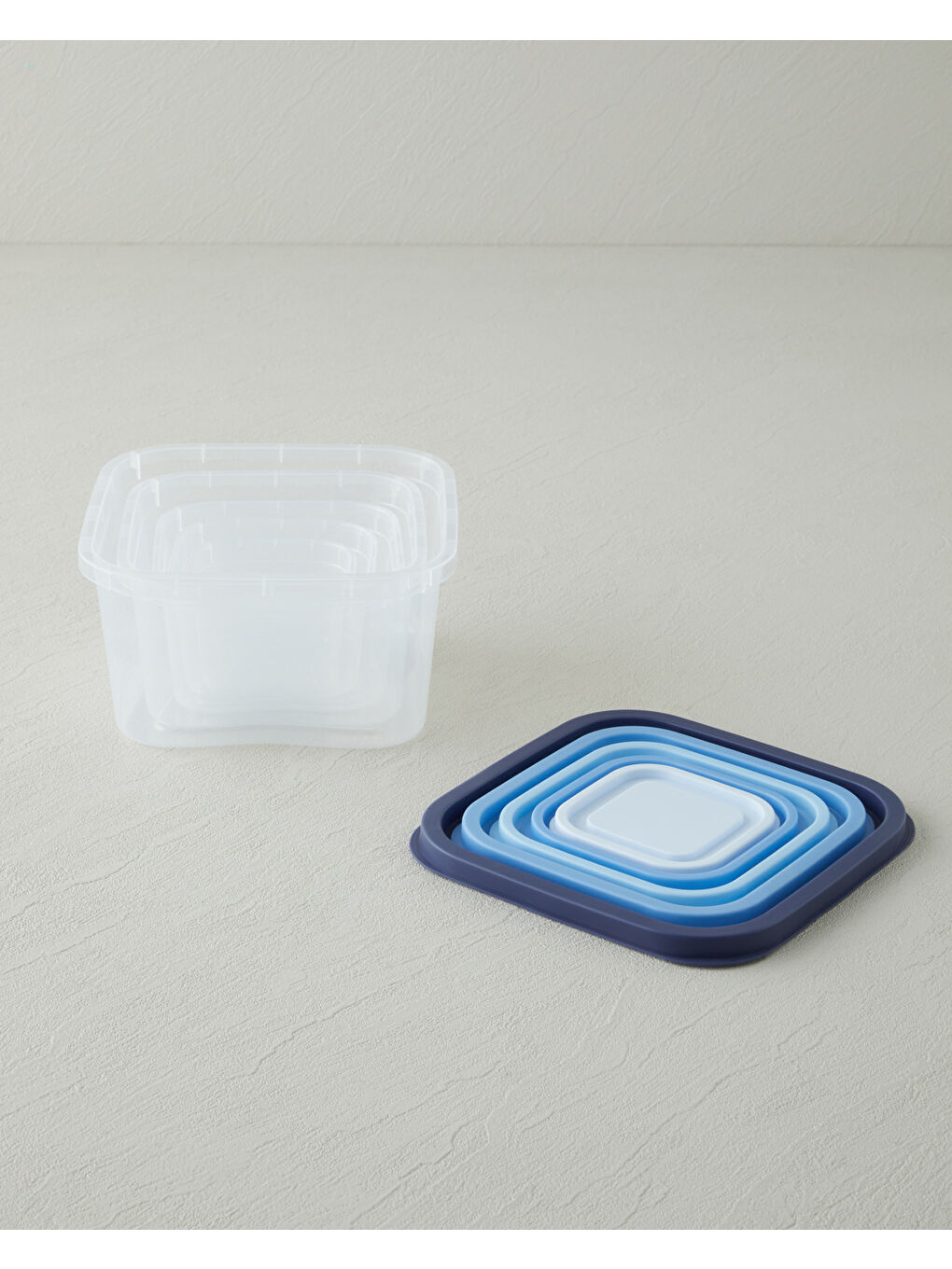 Keep Me Plastik 5'li Saklama Kabı 160-300-500-885-1500 ml Mavi-3