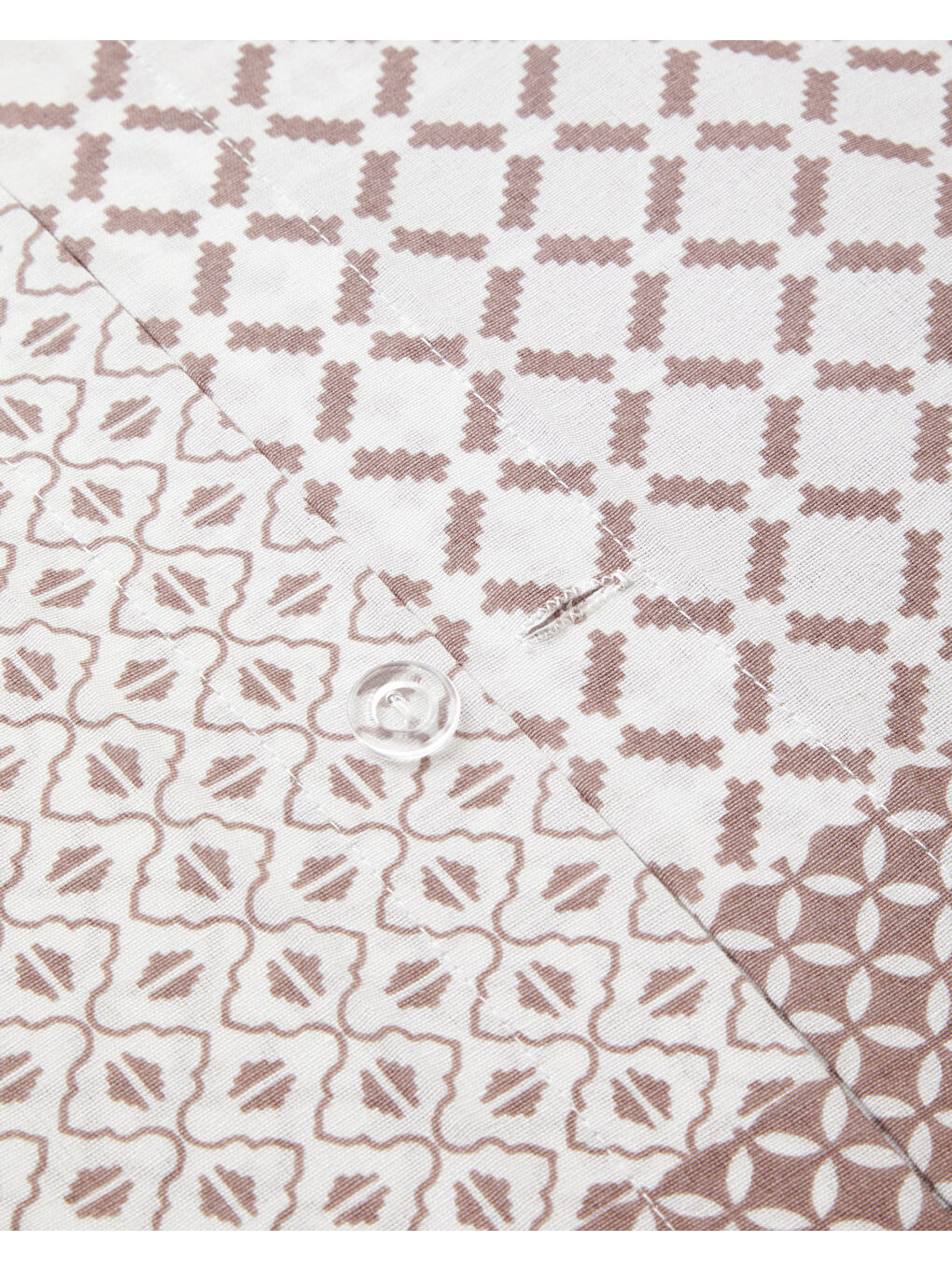 Chain Patch Kolay Ütülenir Çift Kişilik Nevresim Takımı 200x220 cm Mürdüm-6