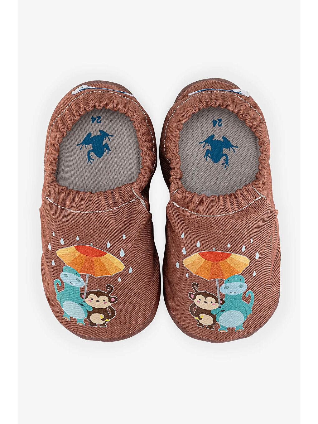 Kahverengi Umbrella Flower Hyper Tarçın Kahve Barefoot Akıllı Patik