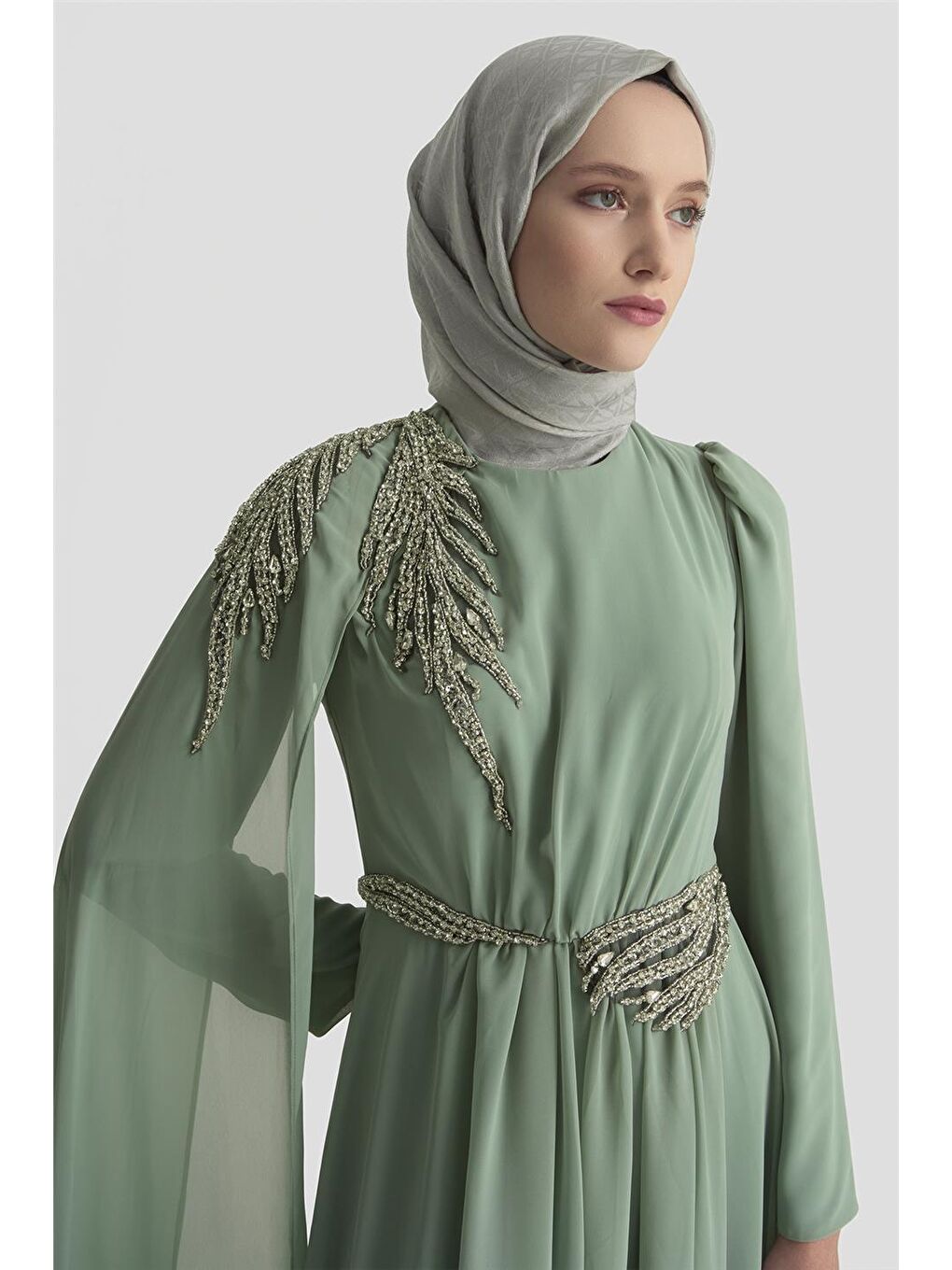 Yeşil Abiye 25Yd9183 Mint