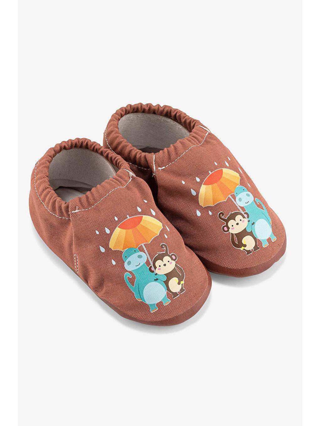 Kahverengi Umbrella Flower Hyper Tarçın Kahve Barefoot Akıllı Patik-2