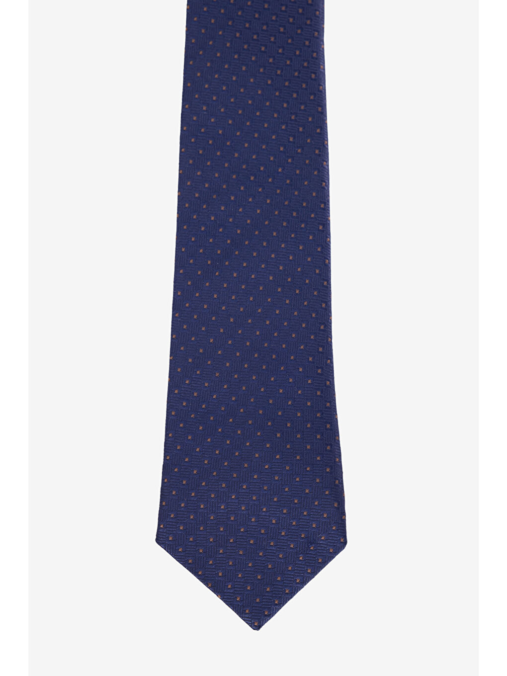 Erkek Lacivert-Kahverengi Desenli Kravat-1
