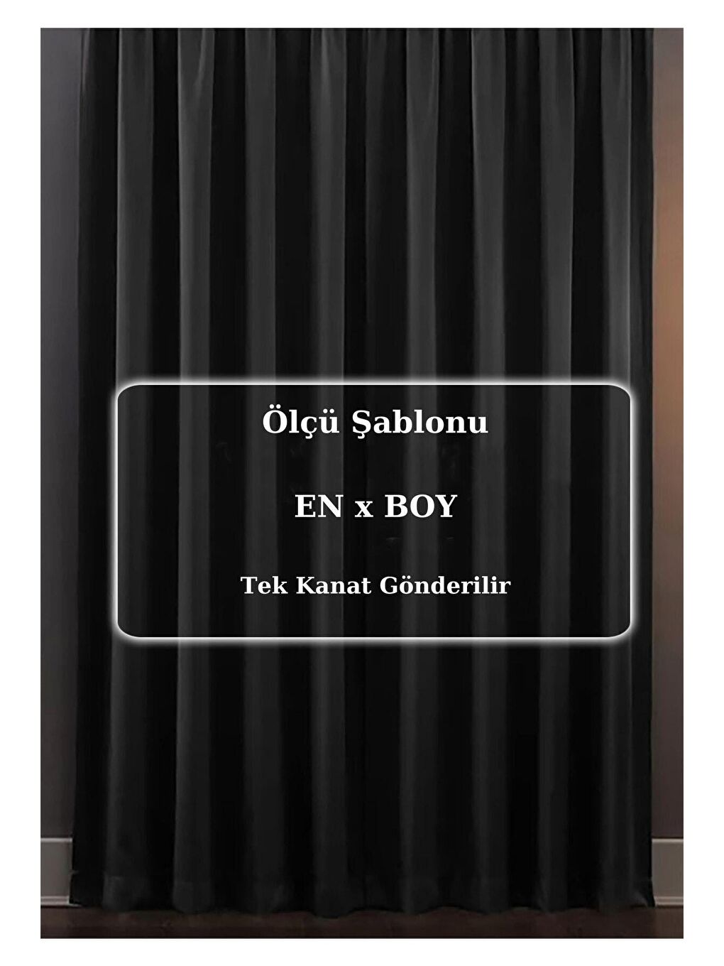 ÖZENEV Siyah Blackout Işık Geçirmez Fon Perde Siyah Pilesiz Ekstraforlu Karartma Güneşlik 50x200 - 4