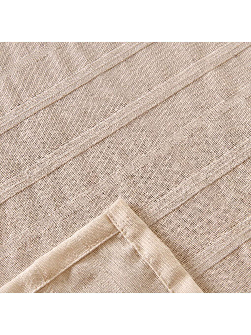 Soft Herringbone Masa Örtüsü - Ekru - 140x220 cm-2