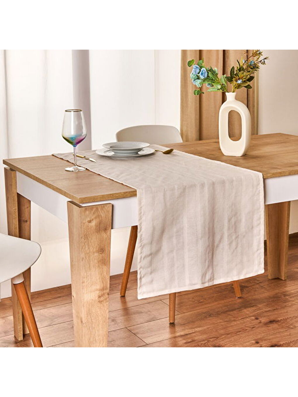 Soft Herringbone Runner - Ekru - 50x130 cm