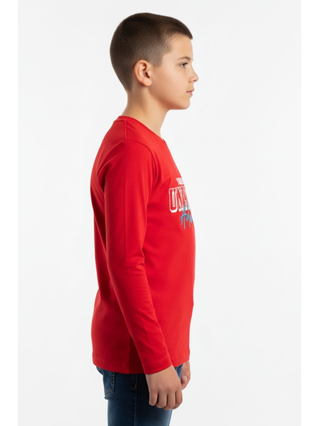 Kırmızı Erkek Çocuk Baskılı Tişört-1