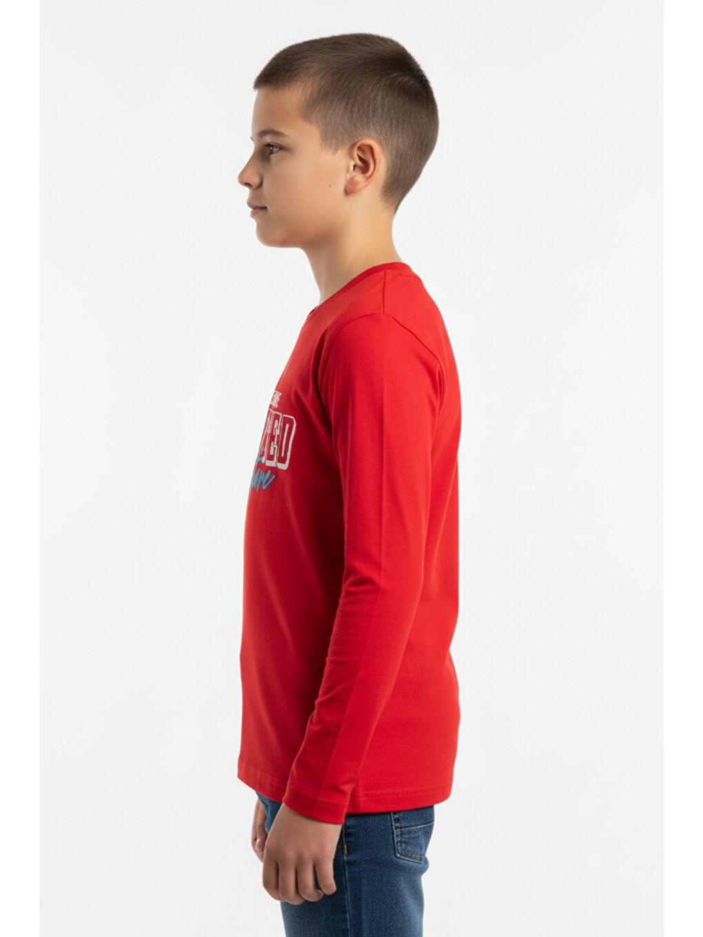 Kırmızı Erkek Çocuk Baskılı Tişört-2