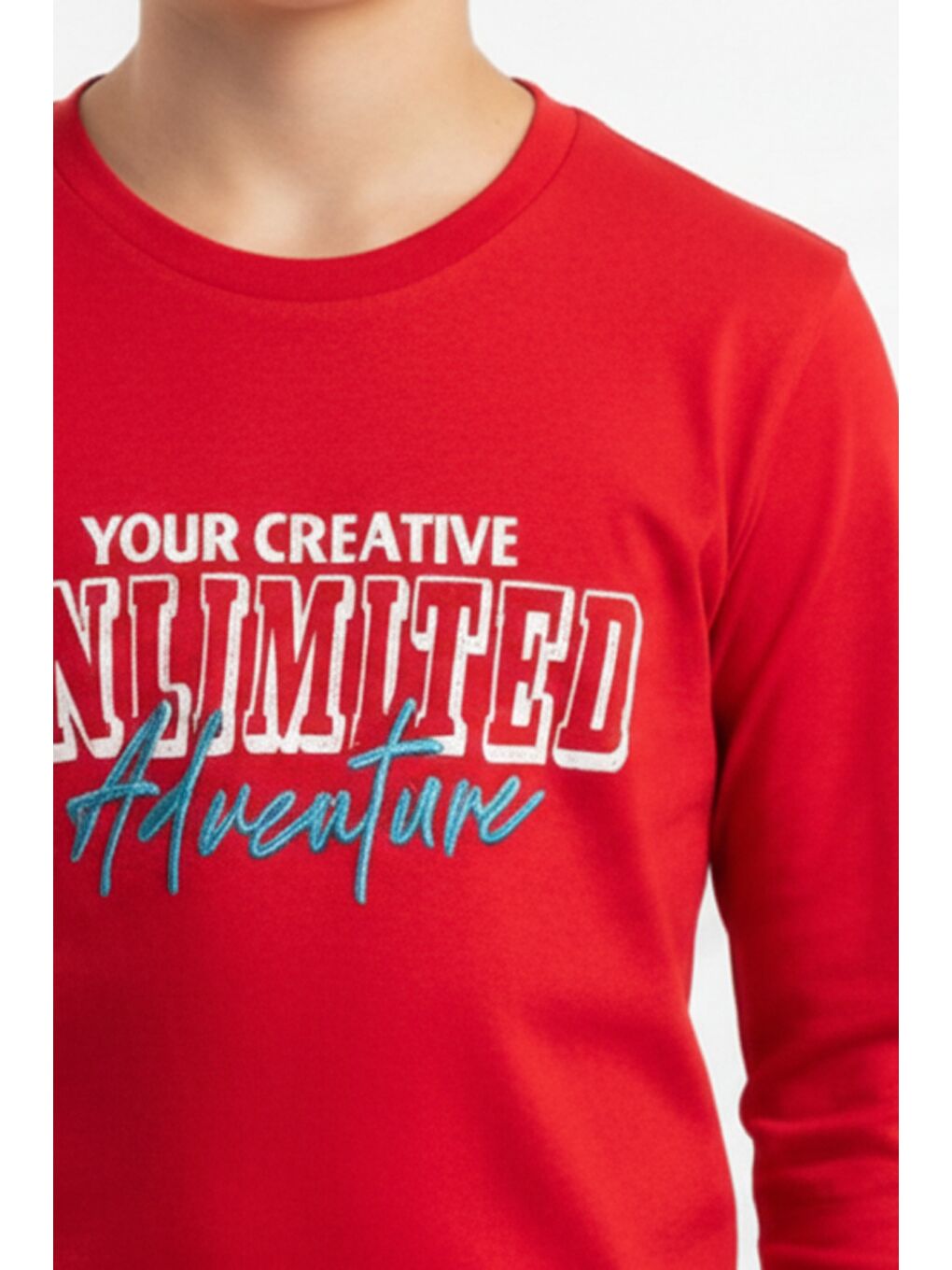 Kırmızı Erkek Çocuk Baskılı Tişört-3