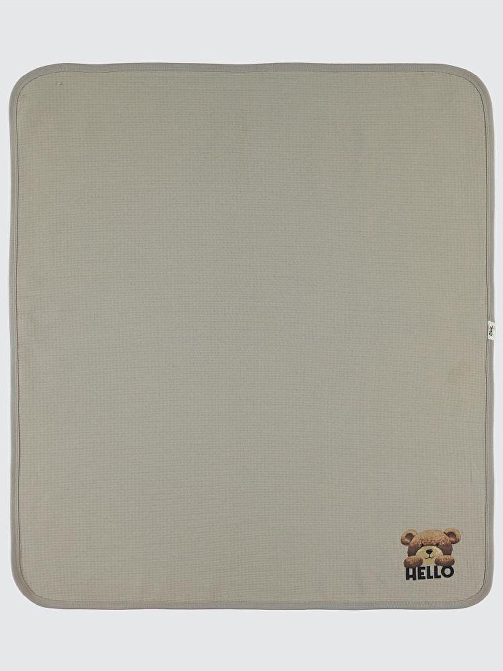 Baby Ayıcık Baskılı Battaniye - Bej Standart