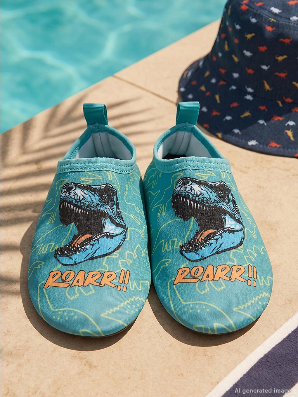 Petrol Boys Roarr Baskılı Tabanlı 26-30 Numara Deniz Ayakkabısı - Yeşil-1
