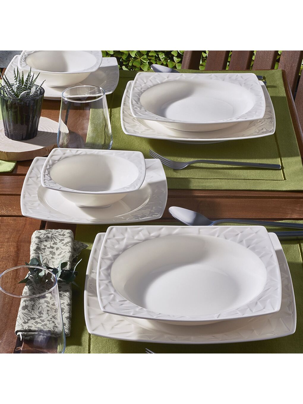 Ekru Vivente 24 Parça 6 Kişilik Yemek Takımı