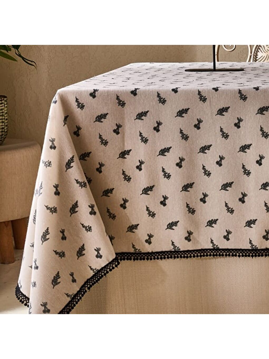 Soft Pine Masa Örtüsü - Ekru - 140x200 cm-4