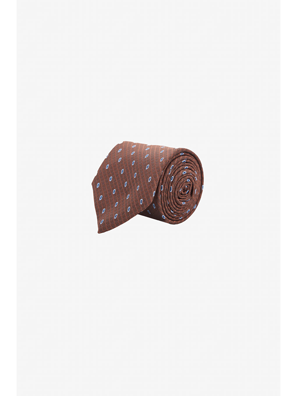 Kahverengi Erkek Kahve-Mavi Desenli Kravat