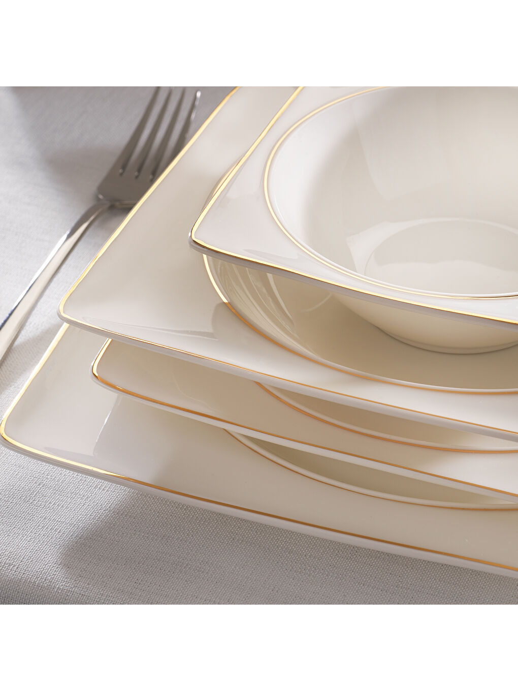 Sarı Glamor Pure Yemek Takımı-60 Parça-Gold-2