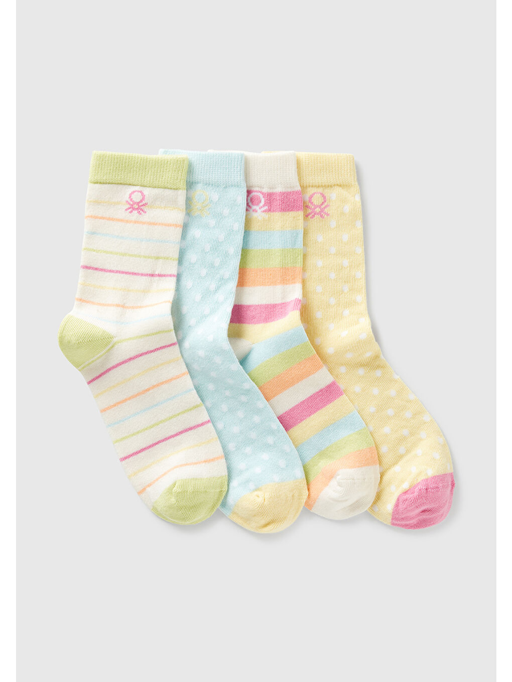 Erkek Çocuk Sarı Mix Desenli 4'lü Uzun Soket Çorap Seti