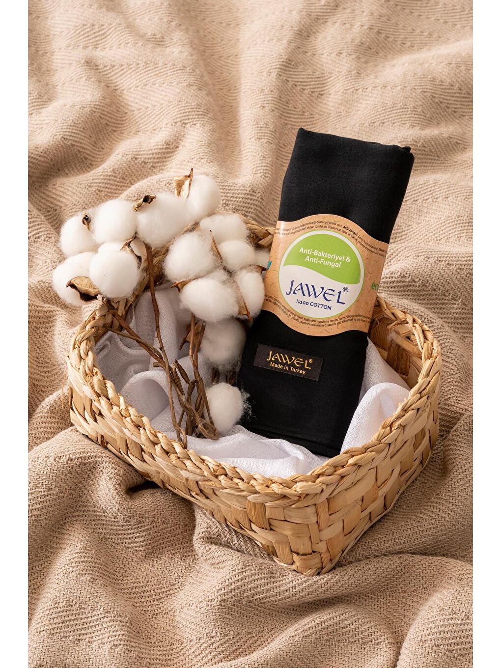 Kadın Tesettür %100 Pamuklu Vual Şal Siyah