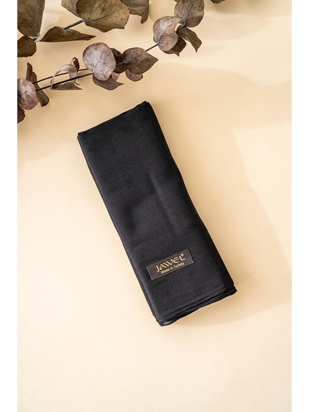 Kadın Tesettür %100 Pamuklu Vual Şal Siyah-1