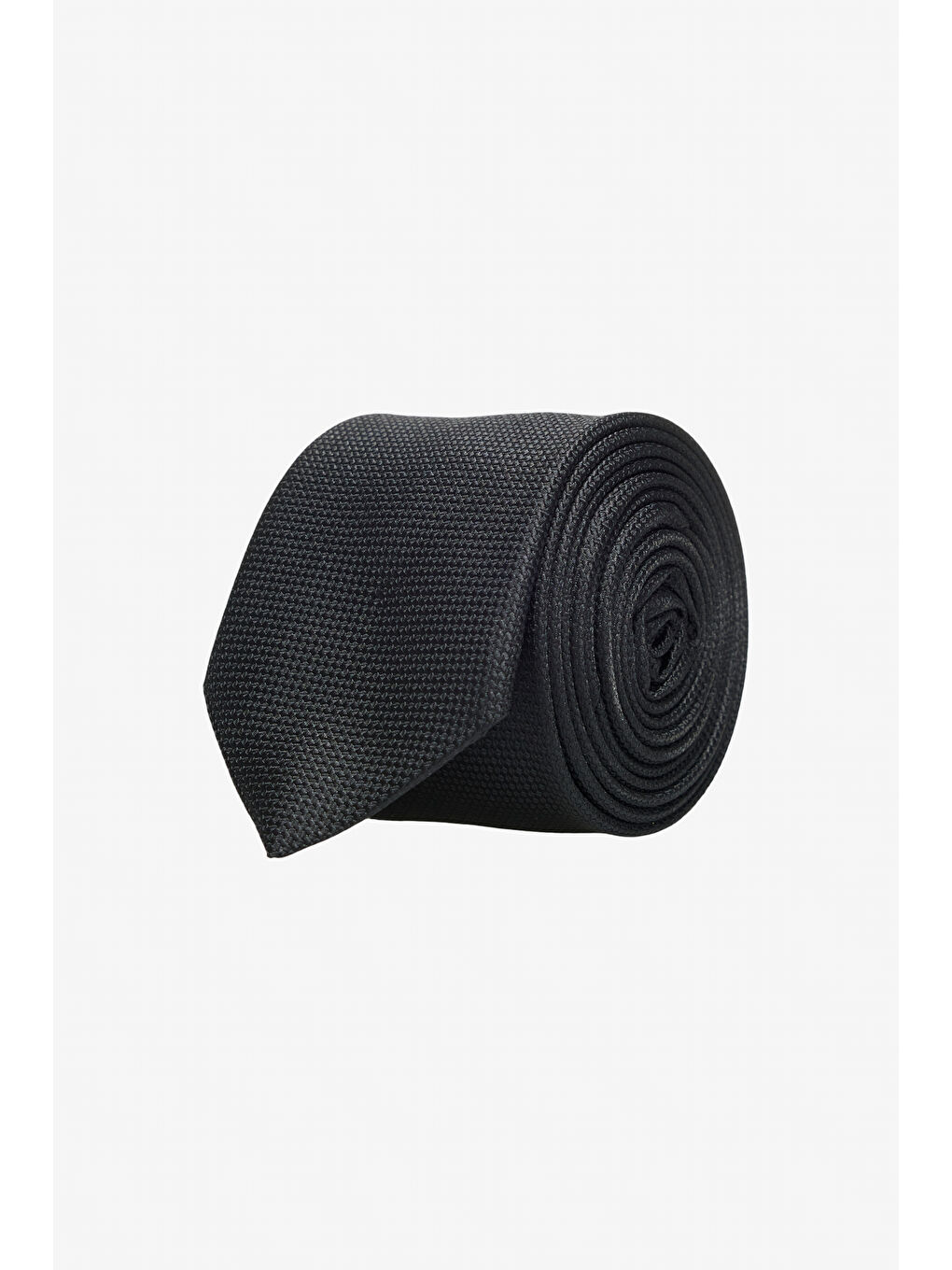 Erkek Siyah Desenli İnce Kravat