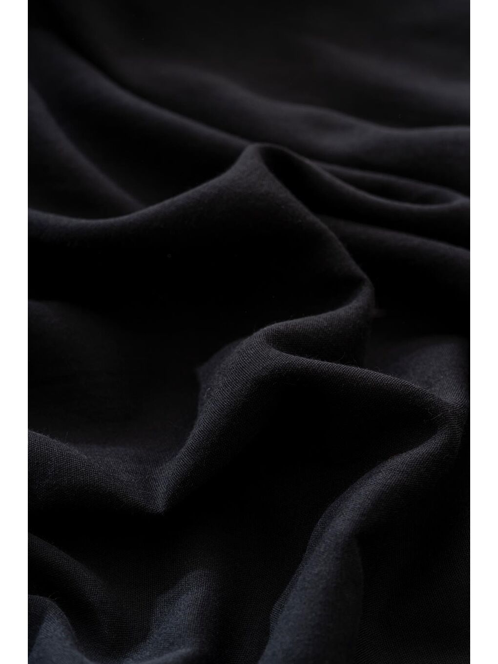 Kadın Tesettür %100 Pamuklu Vual Şal Siyah-2