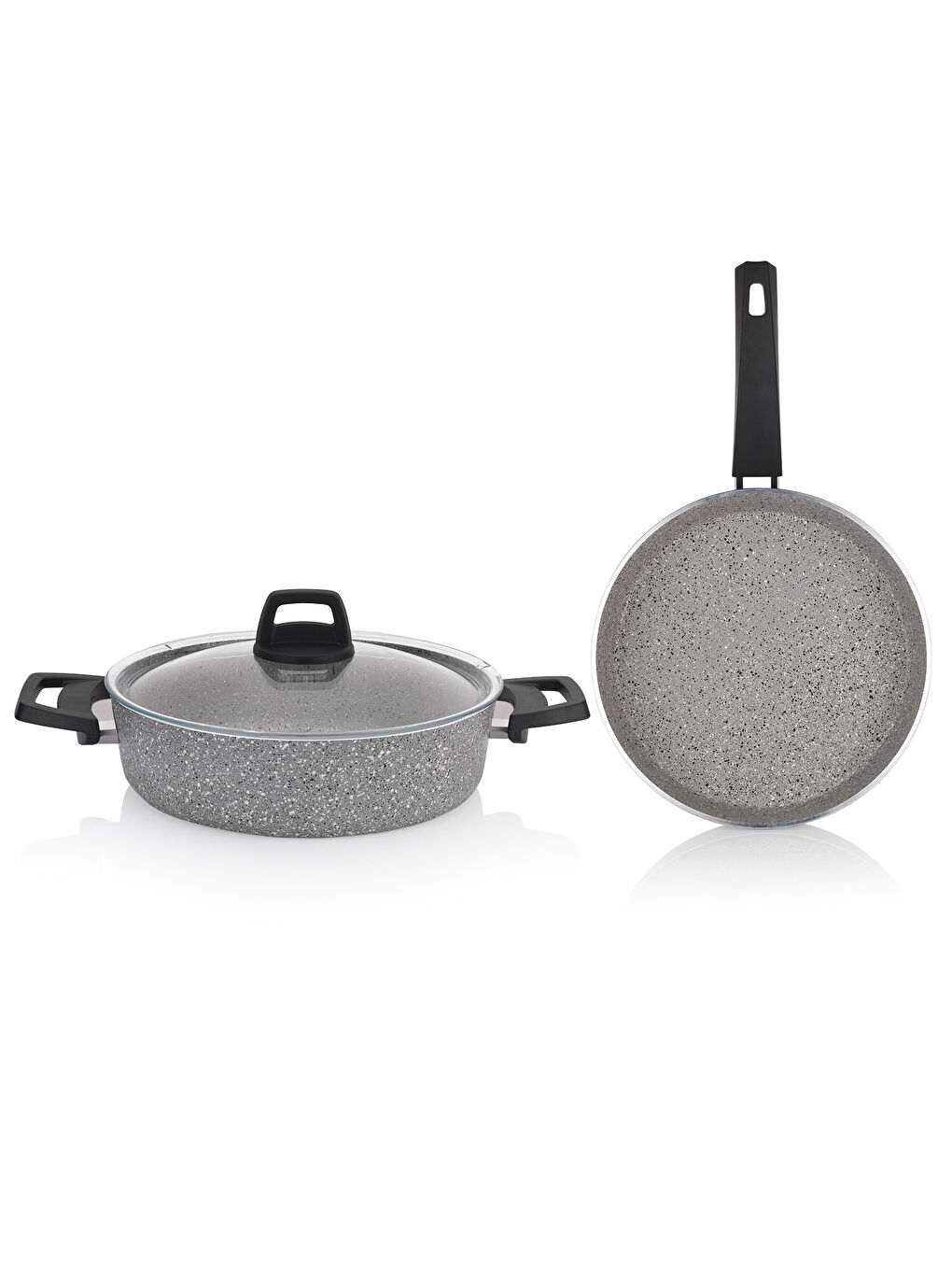 Eternal 2 li Set Basık Tencere 26 Cm+Tava 26 Cm-Gri-2