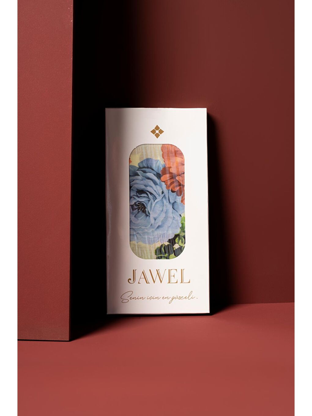 Yeşil Kadın Tesettür Digital Baskılı Gül Desen Eşarp-1