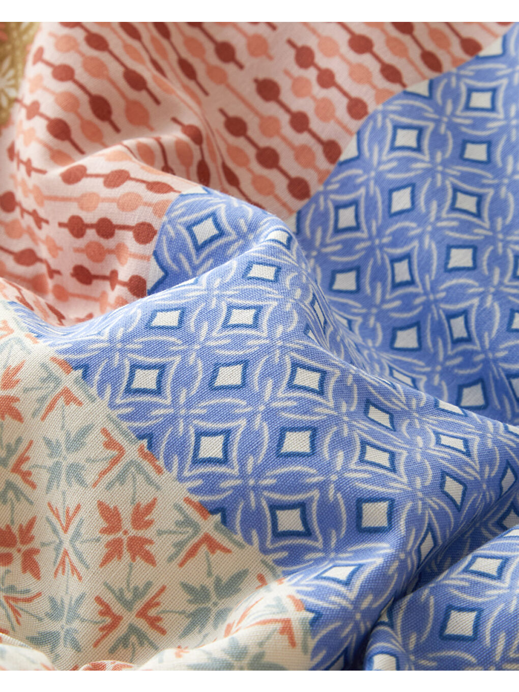 Patchform Kolay Ütülenir Çift Kişilik Nevresim Seti 200x220 cm Mavi – Bordo-5