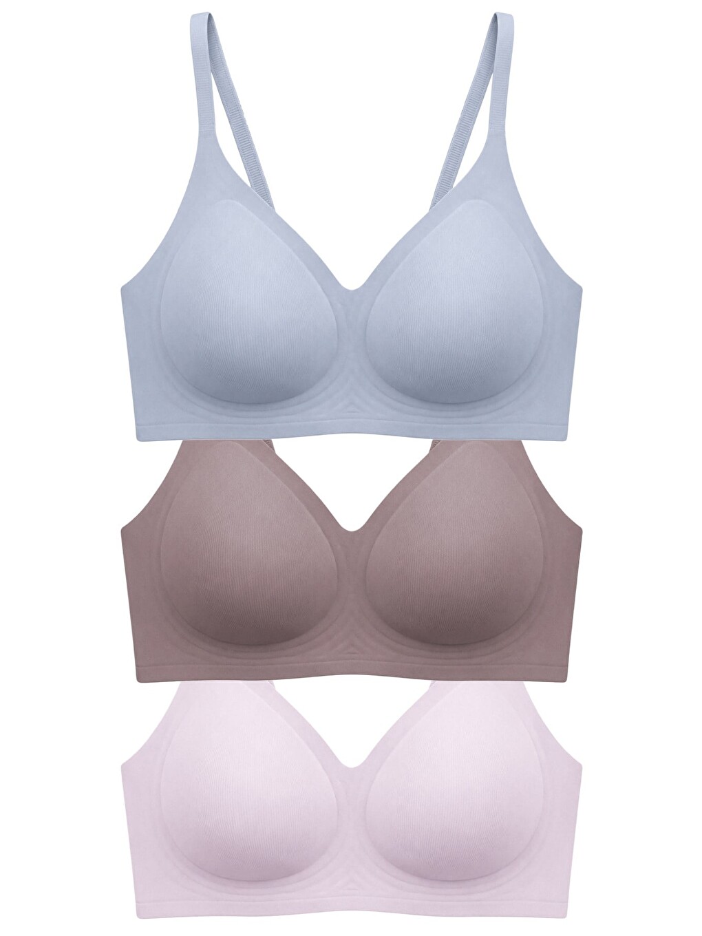 Karışık Seamless Bra - Aurea | Lazer Kesim Dikişsiz Kontur Detaylı Balensiz Kadın Sütyen 3'lü Paket