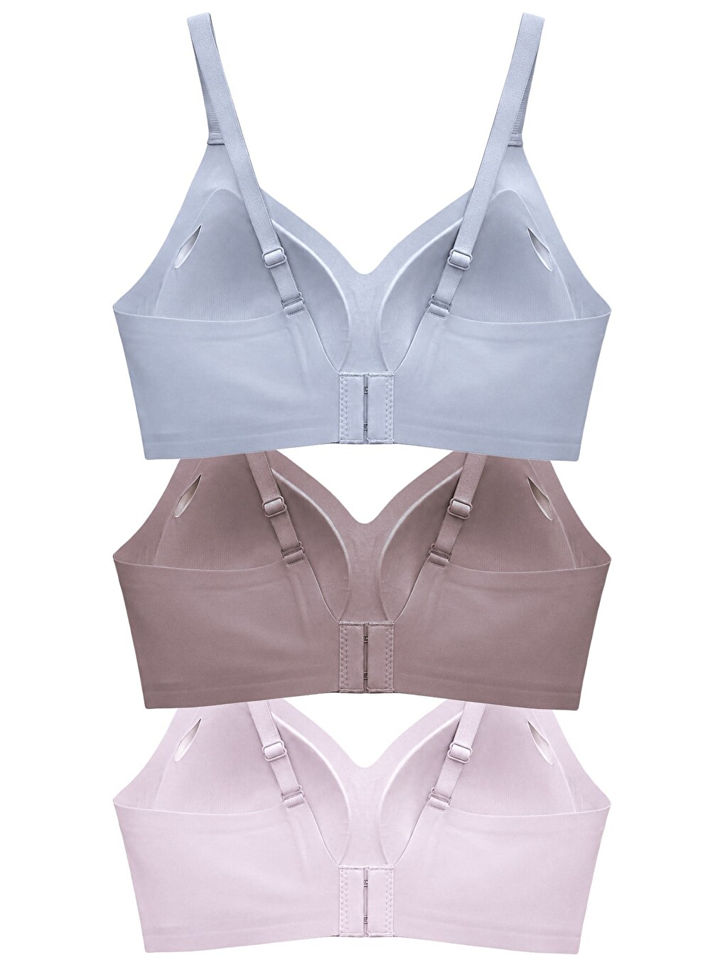 Karışık Seamless Bra - Aurea | Lazer Kesim Dikişsiz Kontur Detaylı Balensiz Kadın Sütyen 3'lü Paket-1
