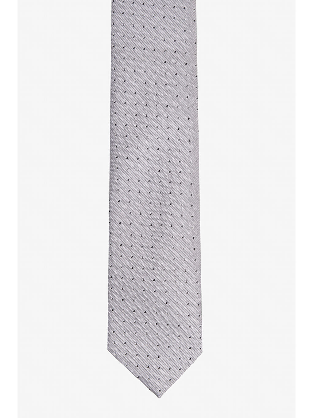 Erkek Gri Desenli İnce Kravat-1