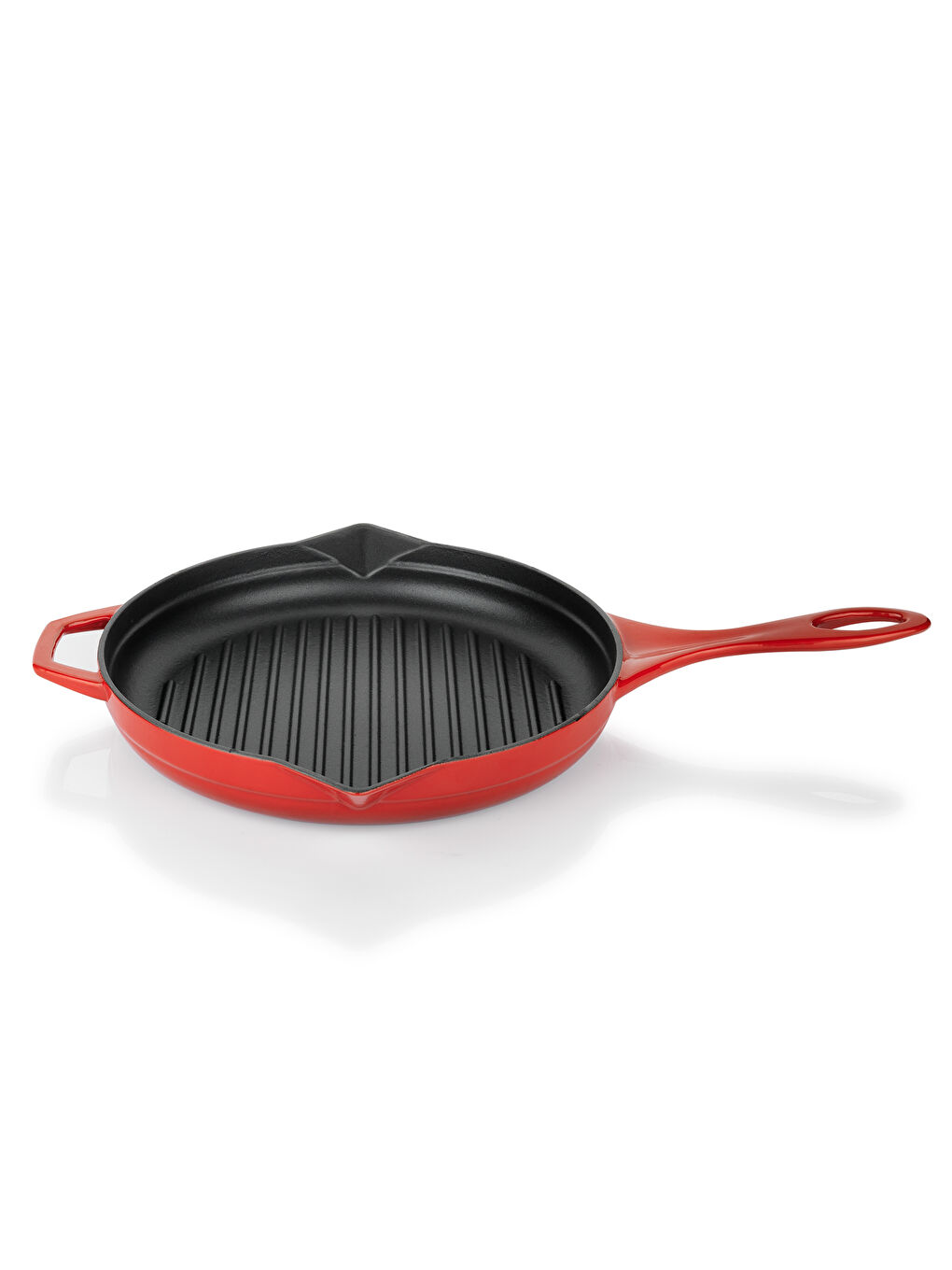 Guss Chef Döküm Yuvarlak Grill Tava 28Cm-1 Parça-Kırmızı-5
