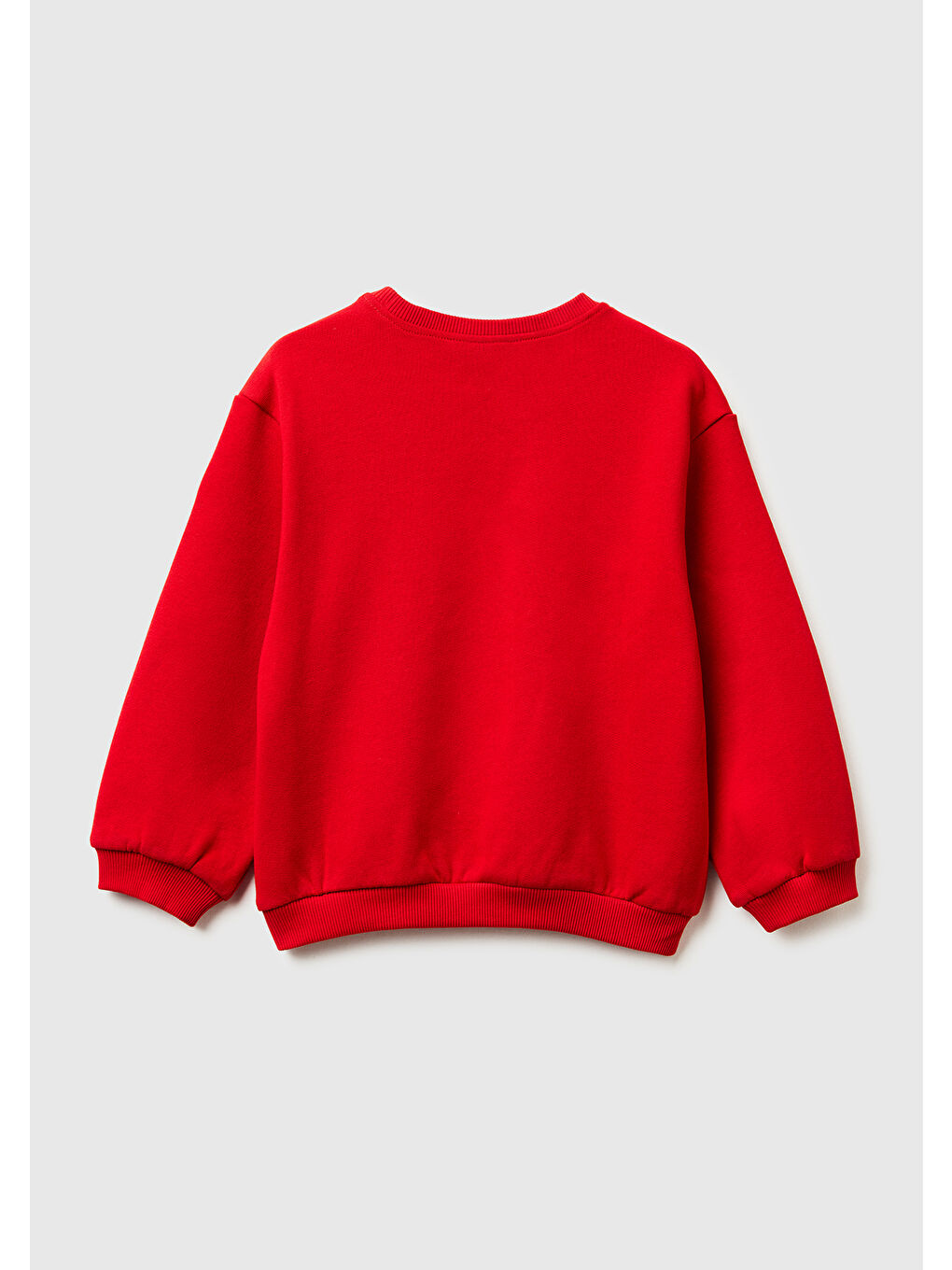 Kız Çocuk Kırmızı Önü Baskılı Logo Etiketi Detaylı Sweatshirt-1