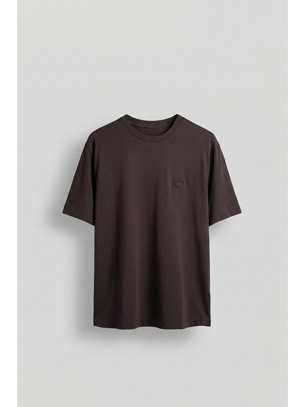 Erkek Relaxed Fit Yumuşak Dokulu Basic T-Shirt Kahverengi