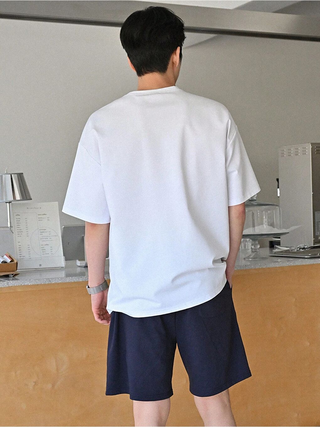 Beyaz Erkek Tişört Baskılı Oversize T-shirt Pamuklu Tişört NATURE-OVERSİZE-1